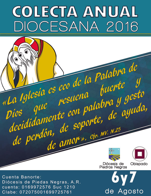 COLECTA ANUAL DIOCESANA 2016