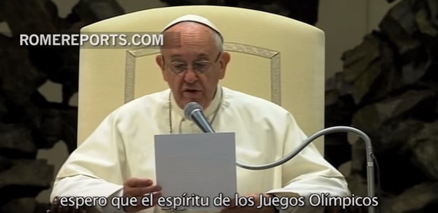 El Papa manda un mensaje para los Juegos Olímpicos