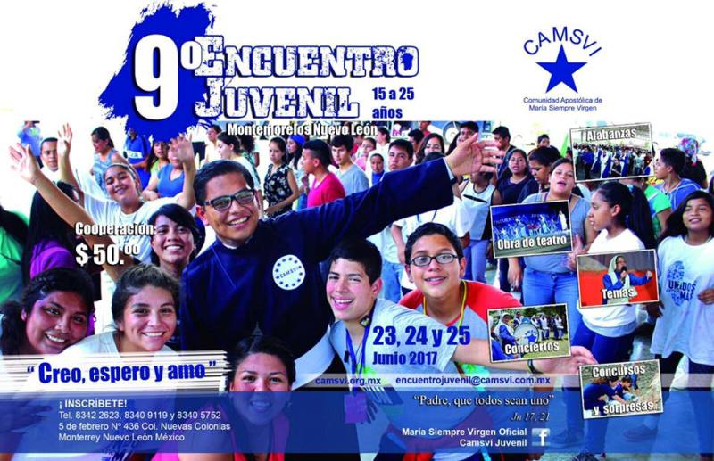 CAMSVI INVITA AL NOVENO ENCUENTRO JUVENIL