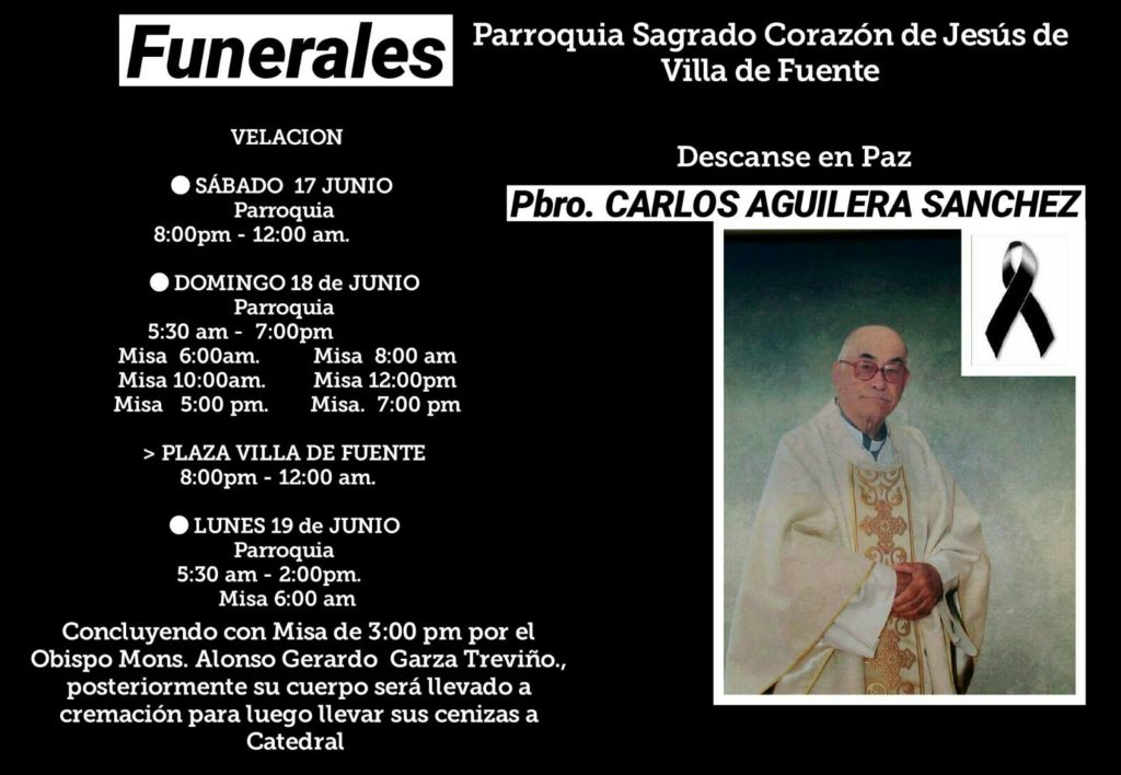 VELACION DEL PADRE CARLOS AGUILERA