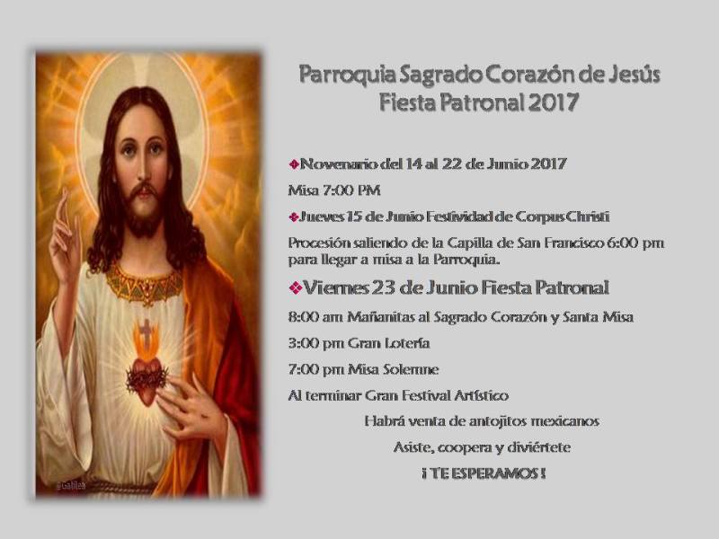 FIESTA PATRONAL EN HONOR AL SAGRADO CORAZÓN DE JESÚS EN PIEDRAS NEGRAS