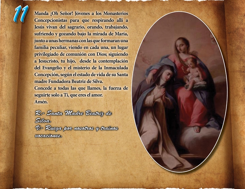 ORACIÓN VOCACIONAL CONCEPCIONISTA DÍA 11