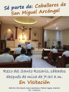 SE PARTE DE CABALLEROS DE SAN MIGUEL ARCÁNGEL DE PIEDRAS NEGRAS