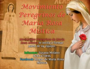 INTEGRATE AL MOVIMIENTO PEREGRINOS DE MARÍA ROSA MÍSTICA