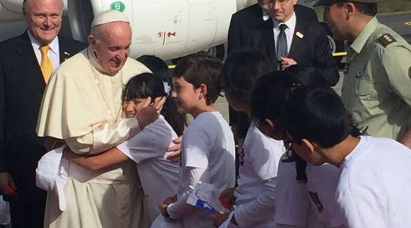 El Papa Francisco llegó a Temuco, en su tercer día de visita a Chile