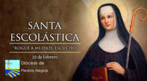 Santa Escolástica, virgen y hermana gemela de San Benito