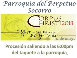 PARROQUIA  PERPETUO SOCORRO INVITA A CELEBRAR CORPUS CHRISTI EN PIEDRAS NEGRAS