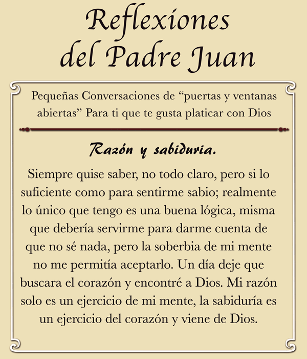 REFLEXIONES DEL PADRE JUAN ALBERTO