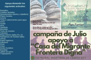 CATEDRAL INVITA A SER PARTE DE LA CAMPAÑA EN AYUDA AL MÁS NECESITADO