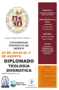 SE INVITA AL DIPLOMADO DE TEOLOGÍA DOGMÁTICA EN ACUÑA, COAH.