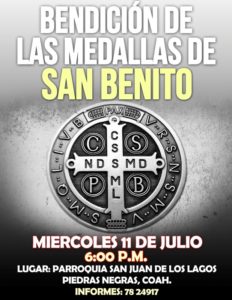 BENDICIÓN DE LAS MEDALLAS DE SAN BENITO