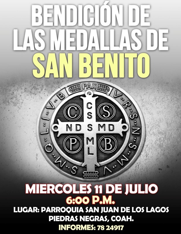 BENDICIÓN DE LAS MEDALLAS DE SAN BENITO