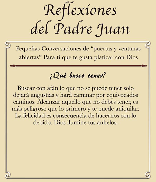 REFLEXIONES DEL PADRE JUAN