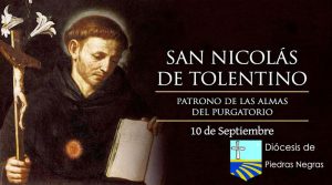 Hoy es fiesta de San Nicolás de Tolentino, patrono de las almas del purgatorio