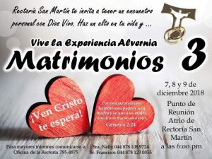 SE INVITA AL RETIRO “ALVERNIA MATRIMONIOS 3” EN PIEDRAS NEGRAS