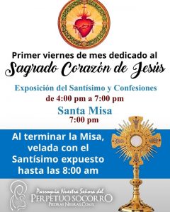 PARROQUIA PERPETUO SOCORRO INVITA A LA MISA DEDICADA AL SAGRADO CORAZÓN DE JESÚS EN PIEDRAS NEGRAS