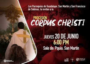 INVITAN A LA PROCESIÓN DEL CORPUS CHRISTI EN SABINAS