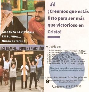 KOINONIA JUAN BAUTISTA INVITA A SU ESCUELA DE EVANGELIZACIÓN EN ACUÑA