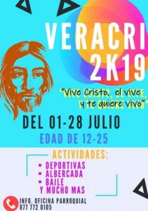 SE INVITA A LOS JÓVENES AL VERACRI 2K19 EN ACUÑA