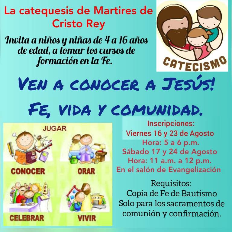 CATEDRAL INVITA A INSCRIBIR A SUS NIÑOS AL CATECISMO