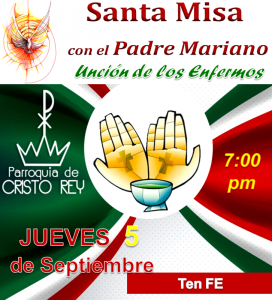 PARROQUIA CRISTO REY INVITA A MISA Y UNCIÓN DE LOS ENFERMOS EN PIEDRAS NEGRAS