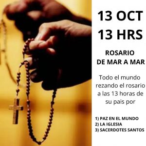 UNETE AL ROSARIO DE MAR A MAR ESTE 13 DE OCTUBRE