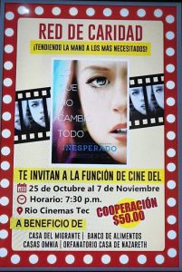 SE INVITA A LA FUNCIÓN DE CINE “RED DE CARIDAD”