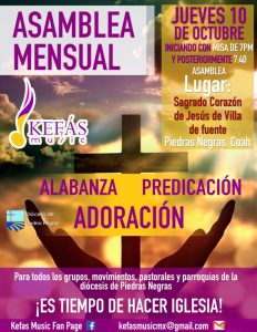 KEFÁS MUSIC INVITA A SU ASAMBLEA MENSUAL EN PIEDRAS NEGRAS