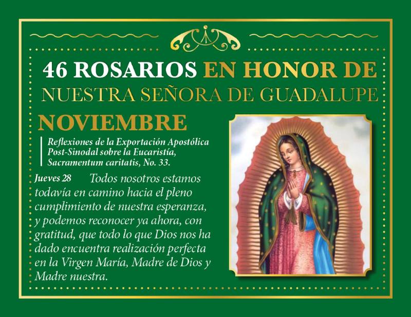 46 ROSARIOS EN HONOR A NUESTRA SEÑORA DE GUADALUPE (DÍA 33)