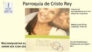 PARROQUIA CRISTO REY INVITA AL TALLER RECIÉN CASADOS EN PIEDRAS NEGRAS