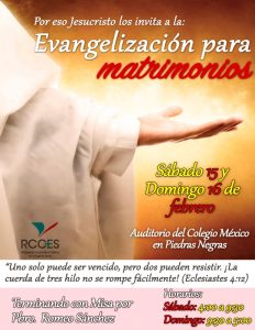 EVANGELIZACIÓN PARA MATRIMONIOS EN PIEDRAS NEGRAS