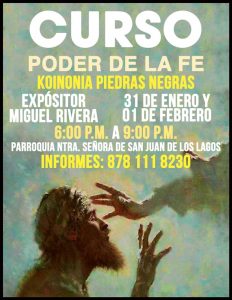 KOINONIA INVITA AL CURSO “EL PODER DE LA FE” EN PIEDRAS NEGRAS