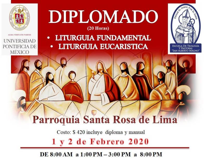 SE INVITA AL DIPLOMADO EN LITURGIA FUNDAMENTAL Y LITURGIA EUCARÍSTICA EN MÚZQUIZ