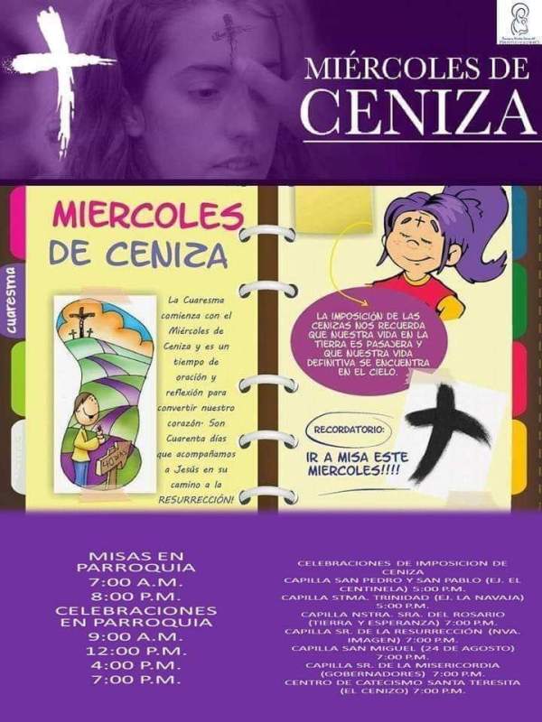 MIÉRCOLES DE CENIZA PARROQUIA NTRA. SEÑORA DEL PERPETUO SOCORRO