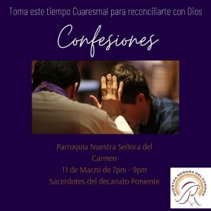 JORNADA DE CONFESIONES 2020 EN NUESTRA SEÑORA DEL CARMEN PIEDRAS NEGRAS