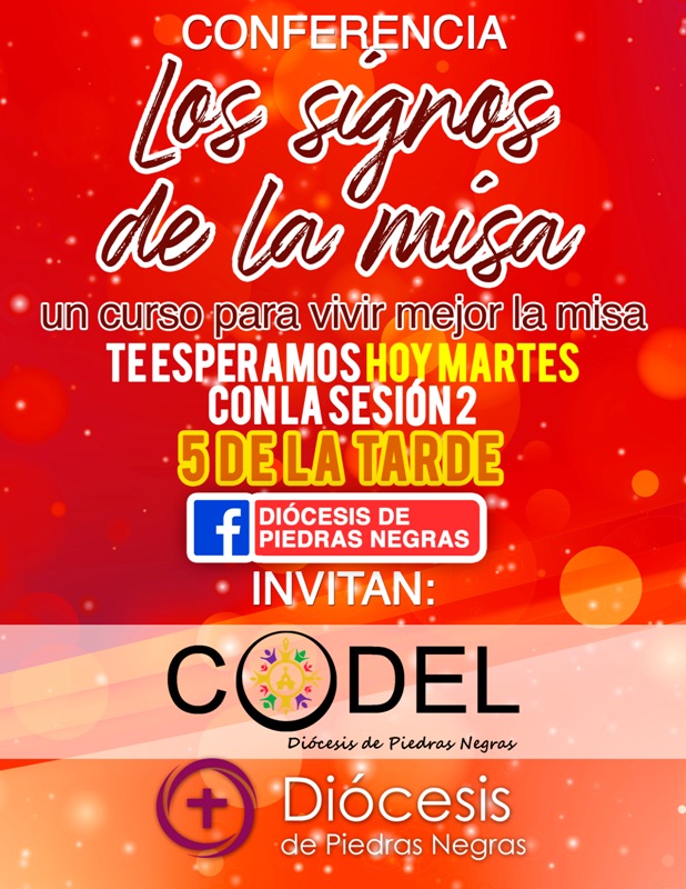 CODEL INVITA HOY MARTES A LA SESIÓN 2 DEL CURSO “LOS SIGNOS DE LA MISA”