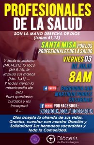 SIGUE LA TRANSMISIÓN EN VIVO DE LA MISA POR LOS PROFESIONALES DE LA SALUD