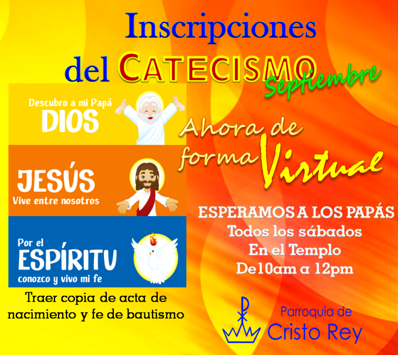 CRISTO REY PIEDRAS NEGRAS INVITA A LA CATEQUESIS INFANTIL