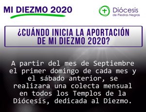 ¿CUÁNDO INICIA LA APORTACIÓN DE MI DIEZMO 2020?