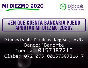 ¿EN QUE CUENTA BANCARIA PUEDO APORTAR MI DIEZMO 2020?