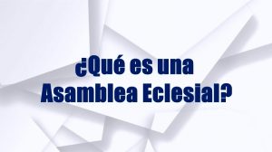 ¿QUÉ ES UNA ASAMBLEA ECLESIAL?