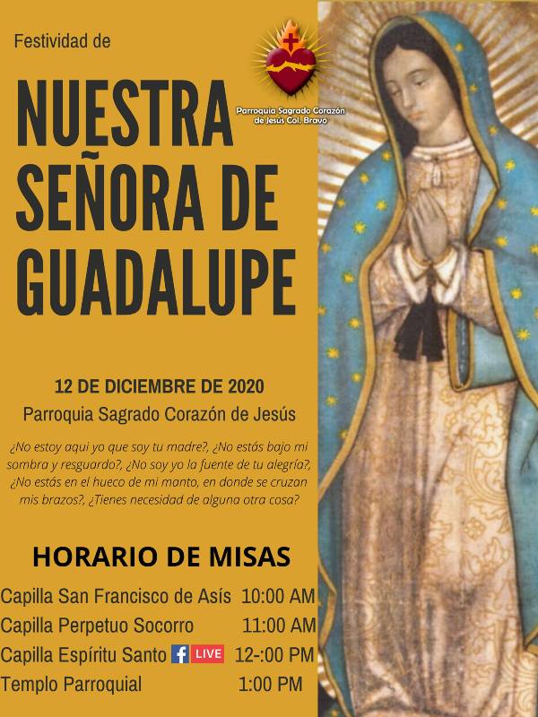 Misa para la Fiesta de la Virgen de Guadalupe