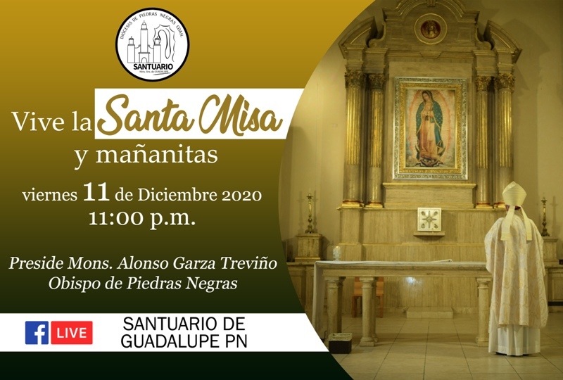 SE INVITA A LA TRANSMISIÓN EN VIVO EN HONOR A NUESTRA SEÑORA DE GUADALUPE