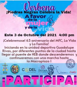 Obispo de Piedras Negras invita a la Marcha A Favor de la Mujer y la Vida.