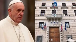 El Papa visita embajada de Rusia preocupado por guerra en Ucrania