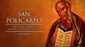 Hoy la Iglesia conmemora a San Policarpo, Obispo y Mártir, discípulo del Apóstol San Juan