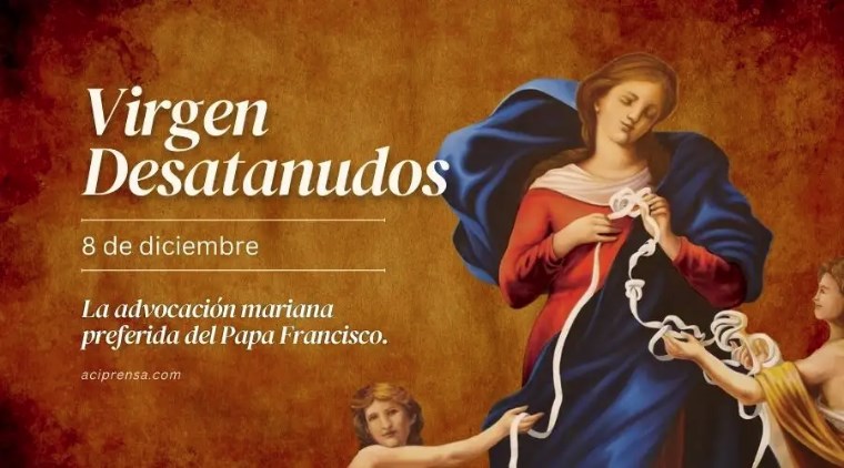 Hoy celebramos a la Virgen Desatanudos, la Inmaculada que desata problemas y males