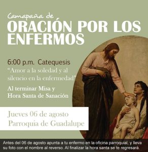 CAMPAÑA DE ORACIÓN POR LOS ENFERMOS