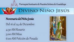 SANTUARIO DE GUADALUPE TE INVITA AL NOVENARIO DEL NIÑO JESÚS